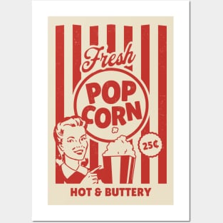 Fresh Popcorn Sign Costume for Halloween Funny Retro Vintage Posters and Art